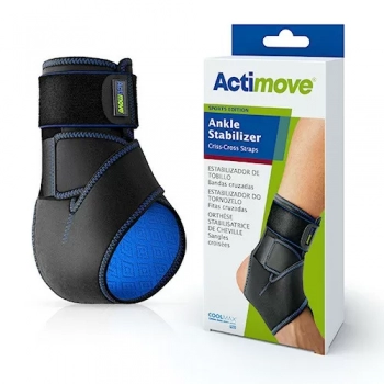 Actimove Sports Edition Stabilizator stawu skokowego ze skrzyżowanymi pasami (75611-30), regulowany rozmiar uniwersalny